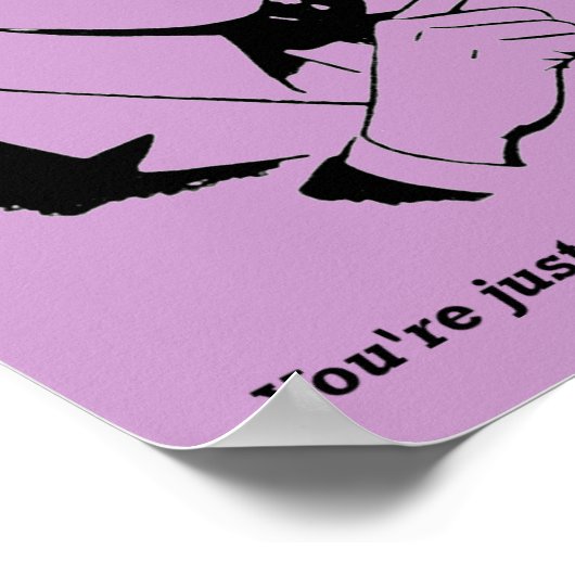 Ongelukkige Thinker Funny Poster Sign. (Hoek)