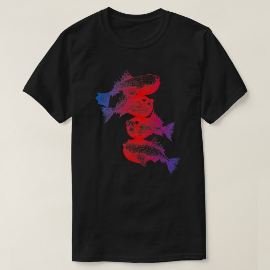 Ongelukkige vis t-shirt (Design voorkant)