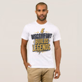 Ongemak bouwt legendes op - vet Motivatie T-shirt (Voorkant volledig)