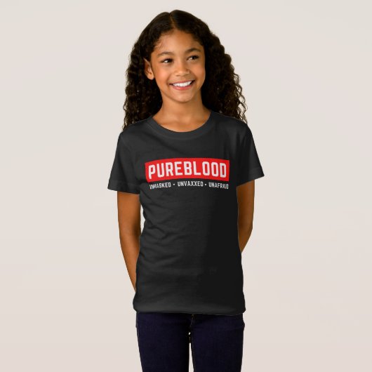Ongemaskeerd ongevaxteerd onbang urebloed t-shirt (Voorkant volledig)