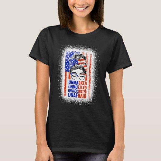 Ongemaskeerd Unmuzzled Unvaccinated Unangered Mess T-shirt (Voorkant)