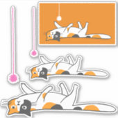 Ongemotiveerde Calico Cat | Grappige Pet Kat Stick Sticker (Voorkant)
