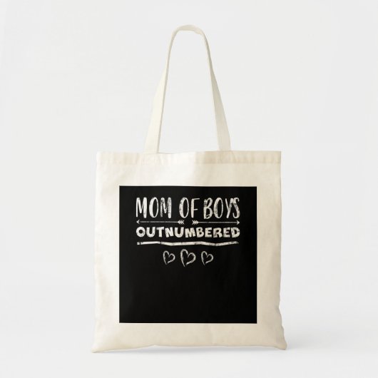 Ongenummerde mama van Boys Moederdag Tote Bag (Voorkant)