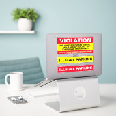 Ongeoorloofd parkeren overtreding sticker (Laptop op bureau)
