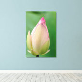 Ongeopende waterLily Bulb, Durban Botanical Canvas Afdruk (Insitu (Houten vloer))