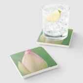 Ongeopende waterLily Bulb, Durban Botanical Stenen Onderzetter (Zijkant)