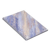 Ongeordende Abstracte Blauwe en Beige Verfstreken Notitieboek (Rechterzijde)