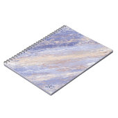 Ongeordende Abstracte Blauwe en Beige Verfstreken Notitieboek (Linkerzijde)