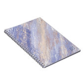 Ongeordende Abstracte Blauwe en Beige Verfstreken Notitieboek (Rechterzijde)
