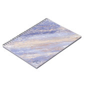 Ongeordende Abstracte Blauwe en Beige Verfstreken Notitieboek (Linkerzijde)