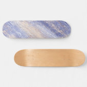 Ongeordende Abstracte Blauwe en Beige Verfstreken Persoonlijk Skateboard (Horizontaal)