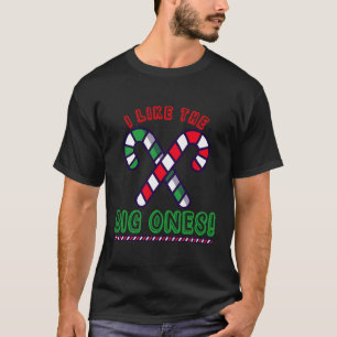 Ongepaste Candy Cane Volwassen Humor Ondeugende Vr T-shirt