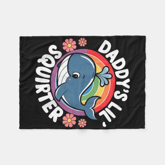 Ongepaste grappige Daddys Lil Squirter aan boord Fleece Deken (Voorkant (Horizontaal))