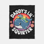 Ongepaste grappige Daddys Lil Squirter aan boord Fleece Deken (Voorkant)