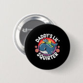 Ongepaste grappige Daddys Lil Squirter aan boord Ronde Button 5,7 Cm (Voorkant /achterkant)