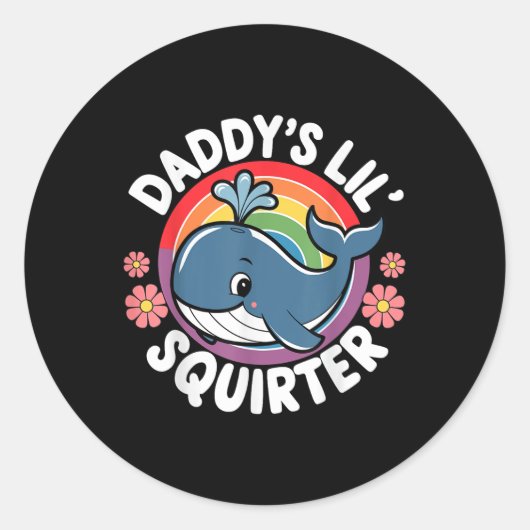 Ongepaste grappige Daddys Lil Squirter aan boord Ronde Sticker (Voorkant)