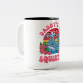 Ongepaste grappige papa's Lil Squirter brengt in v Tweekleurige Koffiemok (Voorkant links)