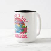 Ongepaste grappige papa's Lil Squirter brengt in v Tweekleurige Koffiemok (Voorkant rechts)