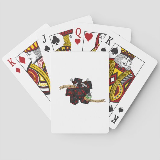 Ongeregeld Dobbelsteenontwerp Pokerkaarten (Achterkant)