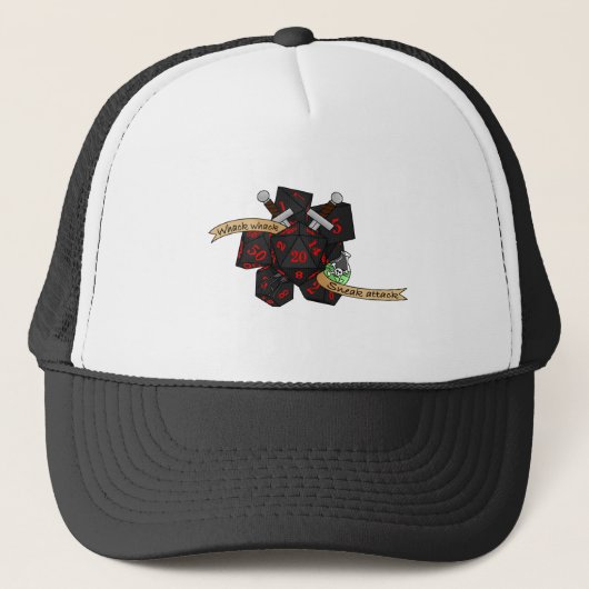 Ongeregeld Dobbelsteenontwerp Trucker Pet (Voorkant)