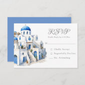 Ongerepte Blauw en Wit Santorini RSVP (Voorkant / Achterkant)