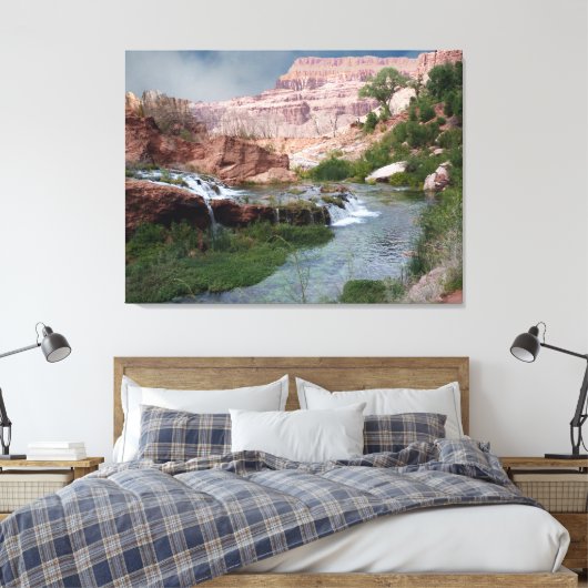 Ongerepte kunstafdrukken voor waterval op Canvas (Insitu (Slaapkamer))