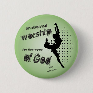 Ongereserveerde Worship-knop/badge Ronde Button 5,7 Cm