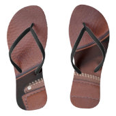 Ongerits leer teenslippers (Voetbed)