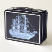 ONGEROLD PIRATENSCHIP BIJ ZONSONDERGANG (Achterkant)