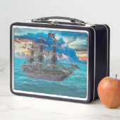 ONGEROLD PIRATENSCHIP BIJ ZONSONDERGANG (In situ)