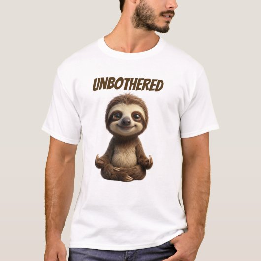 Ongeruste Chille Luiaard T-shirt (Voorkant)