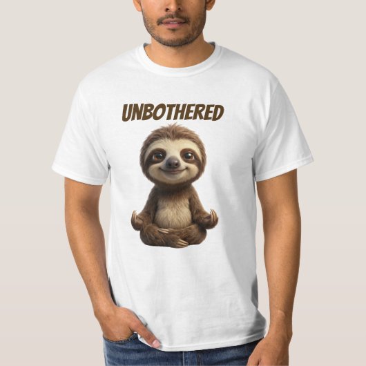 Ongeruste Chille Luiaard T-shirt (Voorkant)