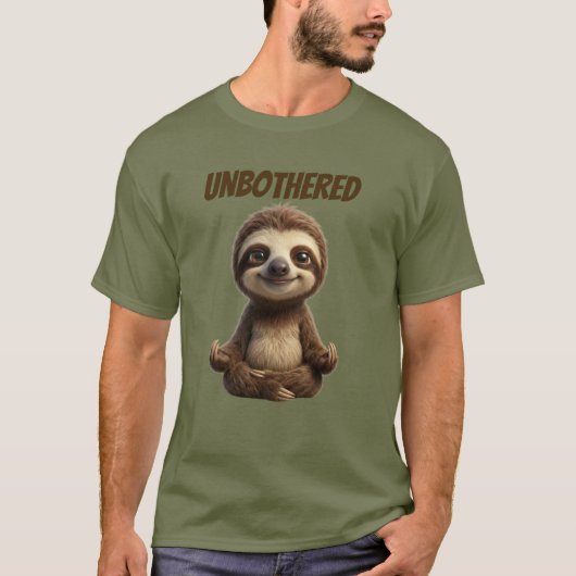 Ongeruste Chille Luiaard T-shirt (Voorkant)