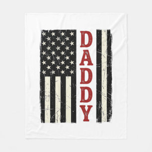 Ongeruste Daddy Amerikaanse Vlag Shirt Ontwerp_1 Fleece Deken