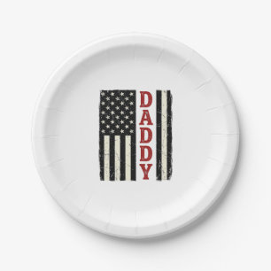 Ongeruste Daddy Amerikaanse Vlag Shirt Ontwerp_1 Papieren Bordje