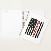 Ongeruste Daddy Amerikaanse Vlag T-Shirt Ontwerp_1 Planner (Display)