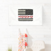 Ongeruste Daddy Amerikaanse Vlag T-Shirt Ontwerp_1 Spandoek (Insitu)