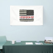 Ongeruste Daddy Amerikaanse Vlag T-Shirt Ontwerp_1 Spandoek (Beurs)