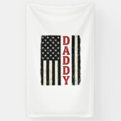 Ongeruste Daddy Amerikaanse Vlag T-Shirt Ontwerp_1 Spandoek (Verticaal)