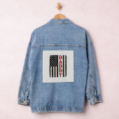 Ongeruste Daddy Amerikaanse Vlag Truit Ontwerp_1 Denim Jacket (Hangar)