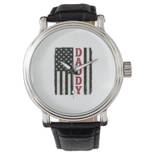 Ongeruste Daddy Amerikaanse Vlag Truit Ontwerp_1 Horloge