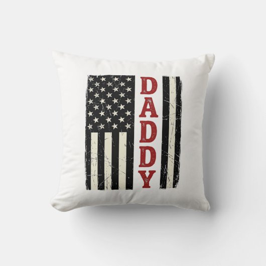 Ongeruste Daddy Amerikaanse Vlag Truit Ontwerp_1 Kussen (Voorkant)