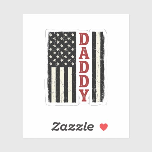 Ongeruste Daddy Amerikaanse Vlag Truit Ontwerp_1 Sticker (Vel)