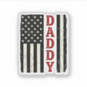 Ongeruste Daddy Amerikaanse Vlag Truit Ontwerp_1 Sticker (Voorkant)