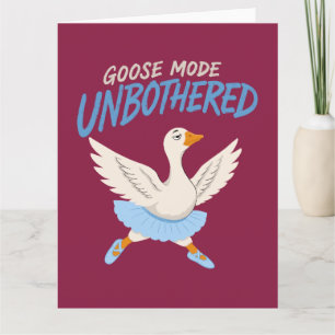 Ongeruste Gans Modus Grappige Balletgans Kaart