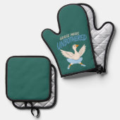 Ongeruste Gans Modus Grappige Balletgans Ovenwant & Pannenlap Set (Voorkant / Achterkant)
