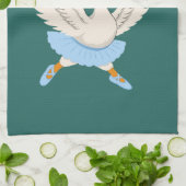 Ongeruste Gans Modus Grappige Balletgans Theedoek (Gevouwen)