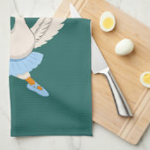 Ongeruste Gans Modus Grappige Balletgans Theedoek (Quarter Fold)
