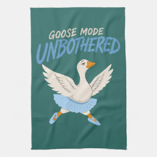 Ongeruste Gans Modus Grappige Balletgans Theedoek