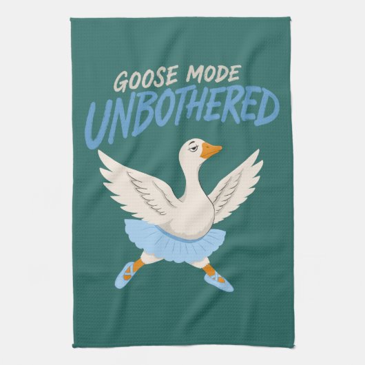Ongeruste Gans Modus Grappige Balletgans Theedoek (Verticaal)